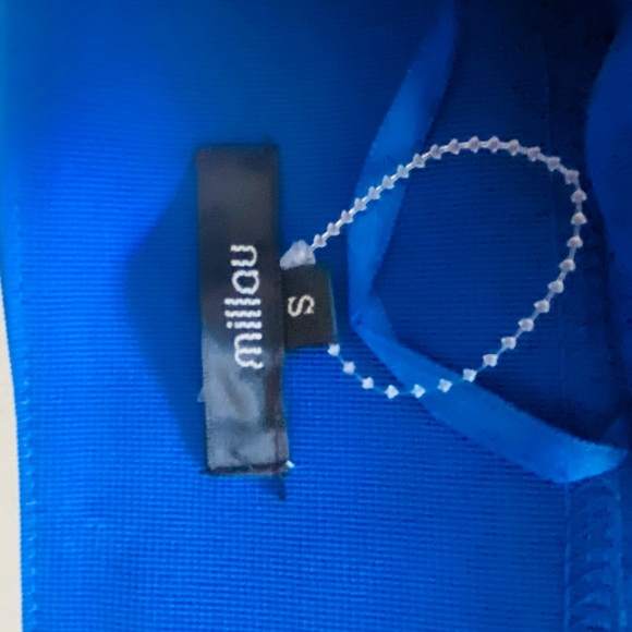 2 Millau Pink & Blue Bandage Mini Skirts Sz Small - Picture 3 of 3